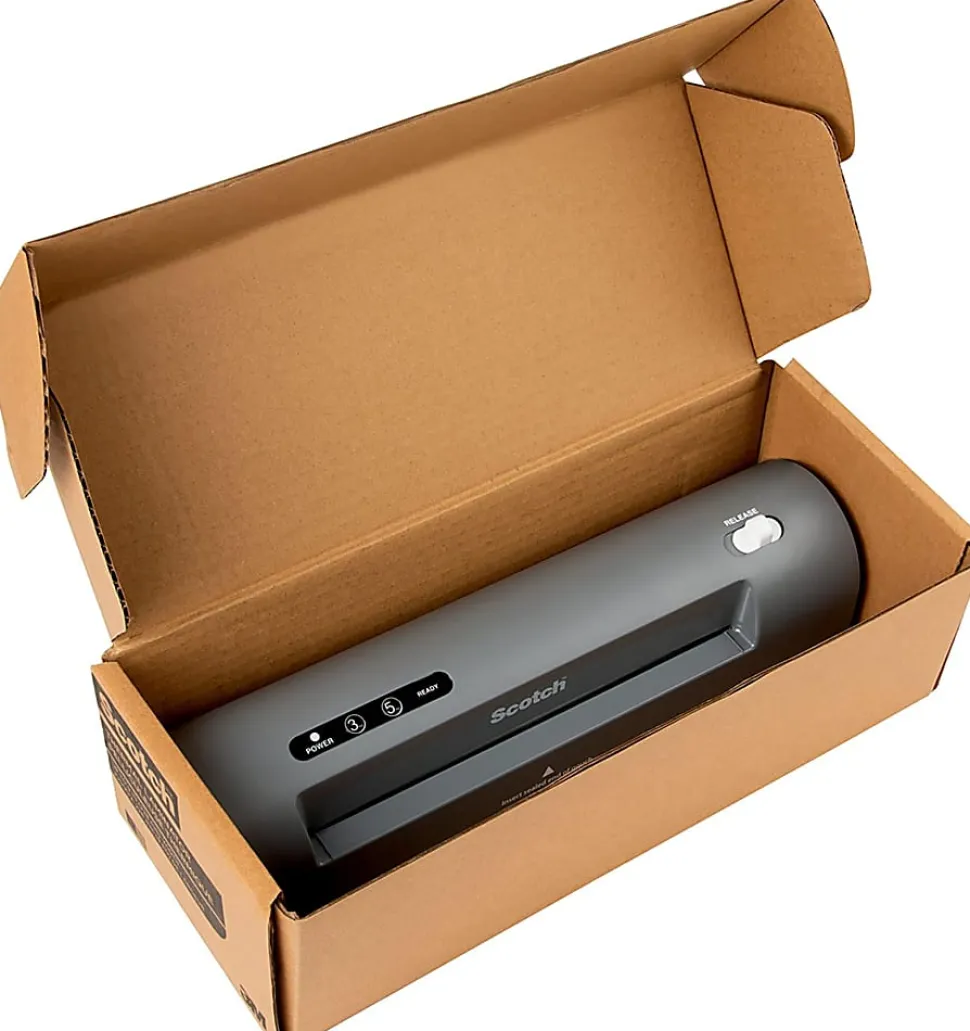 Scotch® Thermal Laminator Combo Pack, 1 Gray Thermal Laminator 9" Wide, 20 Laminating Sheets, Fits Letter Size