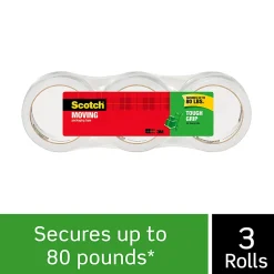 Scotch® Tough Grip Moving Packing Tape, 1.88