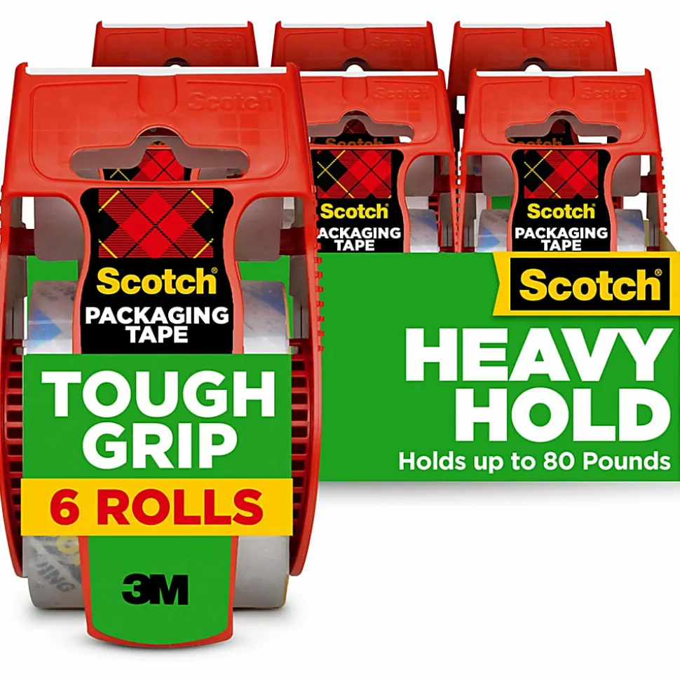 Scotch® Tough Grip Moving Packing Tape With Dispensers - 150-6
