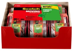 Scotch® Tough Grip Moving Packing Tape With Dispensers - 150-6