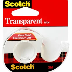 Scotch® Transparent Office Tape In Dispenser, 1/2