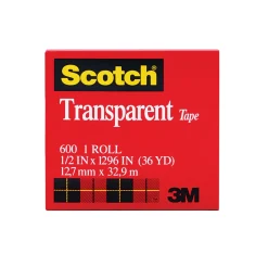 Scotch® Transparent Tape, 1/2