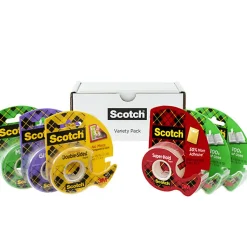 Scotch® Variety Tape Pack, 6 Pack, Assorted Tapes Include Magic™ Tape, Double-Sided Tape, Gift-Wrap Tape and Super-Hold Tape