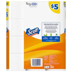 Scott ComfortPlus 1-Ply Toilet Paper, 1-1/8" x 1-1/8", 173 Sheets Per Roll, Pack Of 12 Rolls