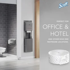 Scott® Essential Jumbo Roll Coreless 2-Ply Toilet Paper, 1,150' Per Roll, 65% Recycled, Pack Of 12 Rolls