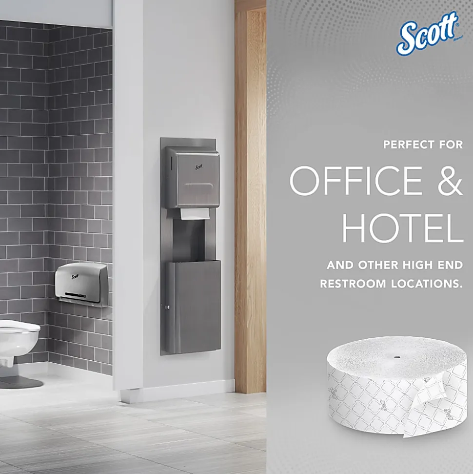 Scott® Essential Jumbo Roll Coreless 2-Ply Toilet Paper, 1,150' Per Roll, 65% Recycled, Pack Of 12 Rolls