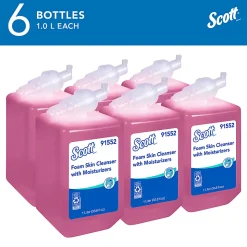 Scott® Foam Skin Cleanser Soap, Floral Scent, 33.8 Oz, Case Of 6 Bottles