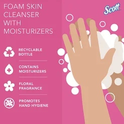 Scott® Foam Skin Cleanser Soap, Floral Scent, 33.8 Oz, Case Of 6 Bottles