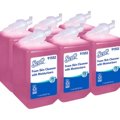 Scott® Foam Skin Cleanser Soap, Floral Scent, 33.8 Oz, Case Of 6 Bottles