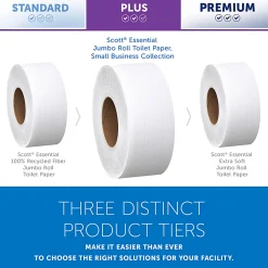 Scott® Jumbo Jr 2-Ply Toilet Paper, 25% Recycled, 1000 Sheets Per Roll, Pack Of 4 Rolls