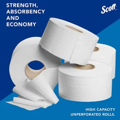 Scott® Jumbo Jr 2-Ply Toilet Paper, 25% Recycled, 1000 Sheets Per Roll, Pack Of 4 Rolls