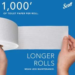Scott® Jumbo Jr 2-Ply Toilet Paper, 25% Recycled, 1000 Sheets Per Roll, Pack Of 4 Rolls