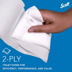 Scott® Jumbo Jr 2-Ply Toilet Paper, 25% Recycled, 1000 Sheets Per Roll, Pack Of 4 Rolls