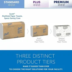 Scott Multifold NarrowPaper Towels with Absorbency Pockets - Multifold - 9.40"x 8" - 4000 Sheets - White - Fiber - 250 Pack - 16 / Carton - 37490