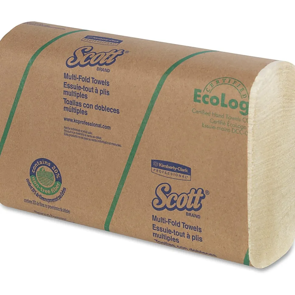 Scott® Multi-Fold 2-Ply Paper Towels, 100 Sheets Per Pack, Pack Of 16 Packs