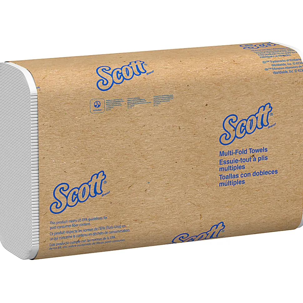 Scott® Multi-Fold 2-Ply Paper Towels, 250 Sheets Per Pack, Case Of 16 Packs