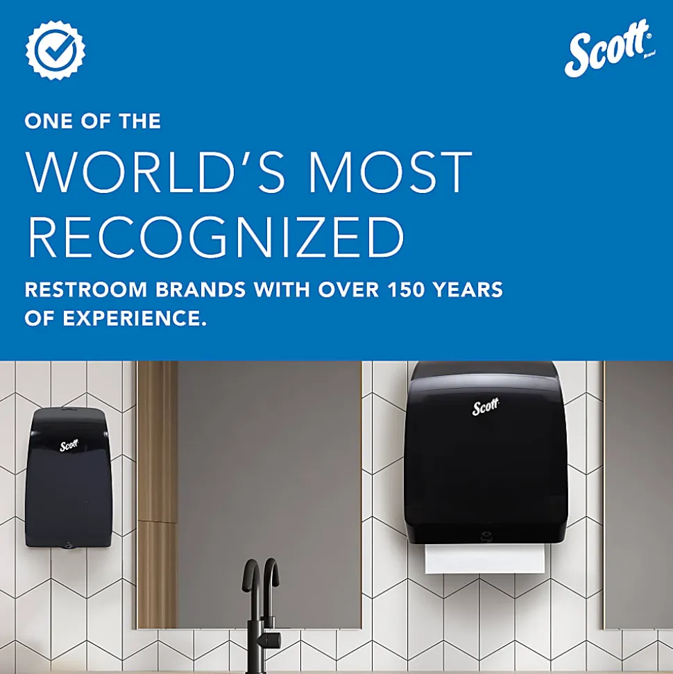 Scott® Professional 100% Recycled Fiber Standard Toilet Paper, Elevated Design, 2-Ply, Individually Wrapped, 473 Sheets Per Roll, Pack Of 80 Rolls
