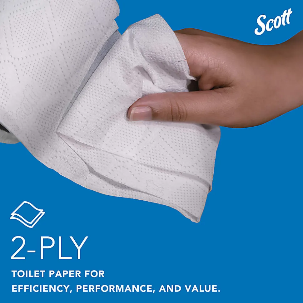 Scott® Professional Standard Roll 2-Ply Toilet Paper, 25% Recycled, 550 Sheets Per Roll, Pack Of 80 Rolls
