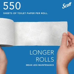 Scott® Professional Standard Roll 2-Ply Toilet Paper, 25% Recycled, 550 Sheets Per Roll, Pack Of 80 Rolls