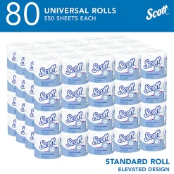 Scott® Professional Standard Roll 2-Ply Toilet Paper, 25% Recycled, 550 Sheets Per Roll, Pack Of 80 Rolls