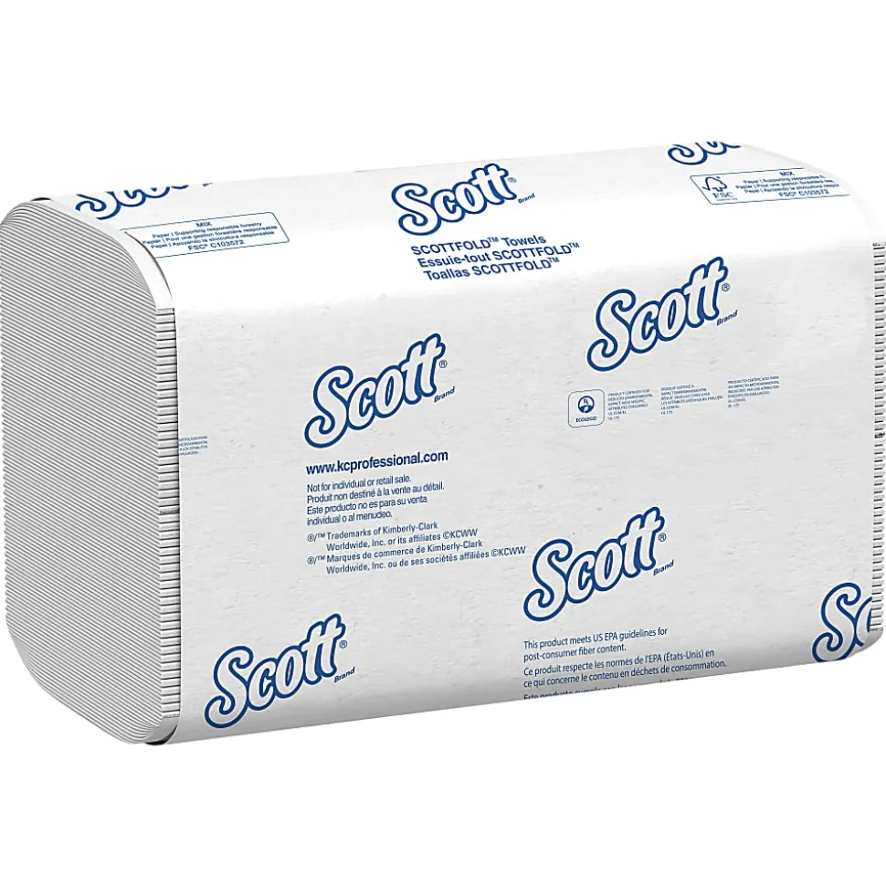Scott® Pro Scottfold Multifold Paper Towels with Fast-Drying Absorbency Pockets, 175 Sheets Per Pack, 25 Packs Per Case