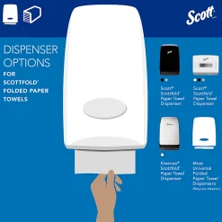 Scott® Pro Scottfold Multifold Paper Towels with Fast-Drying Absorbency Pockets, 175 Sheets Per Pack, 25 Packs Per Case