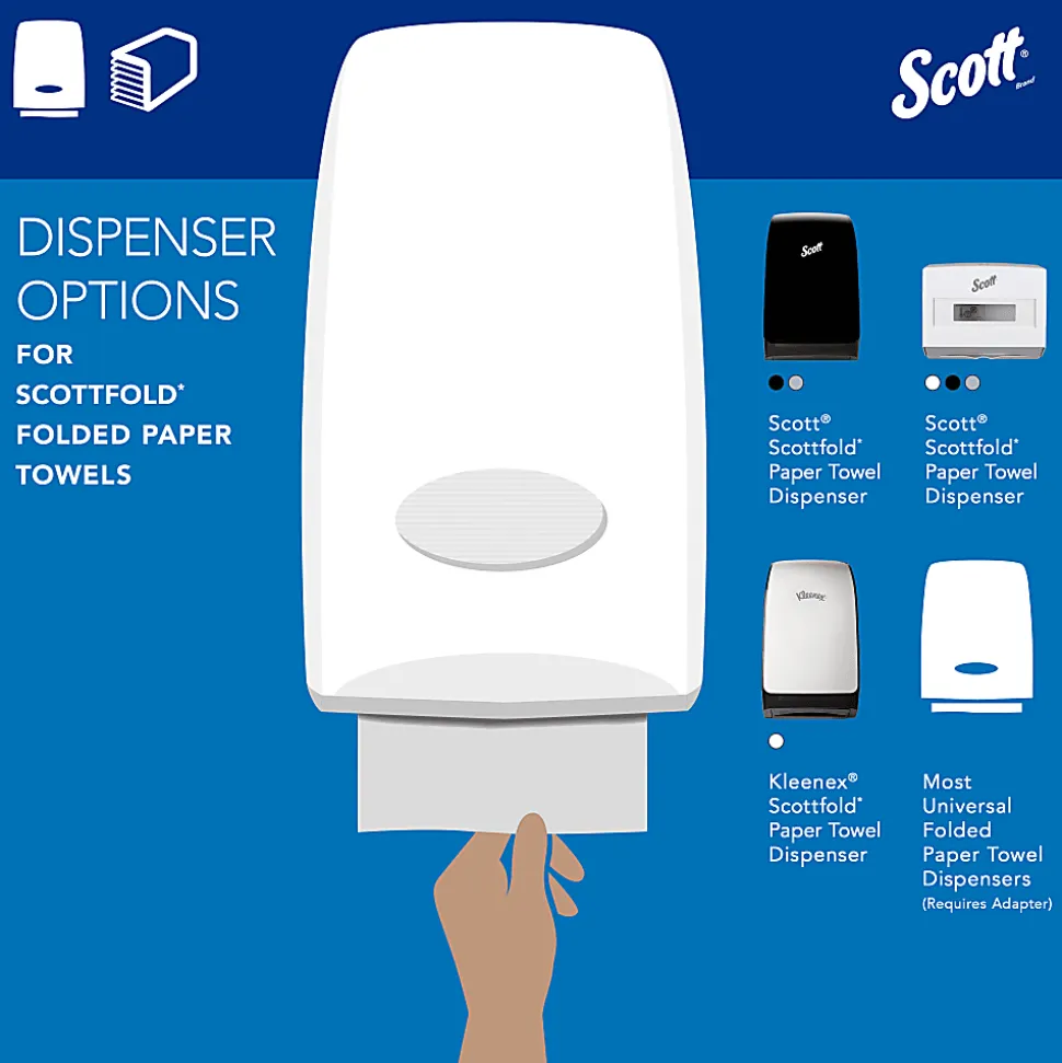 Scott® Pro Scottfold Multifold Paper Towels with Fast-Drying Absorbency Pockets, 175 Sheets Per Pack, 25 Packs Per Case