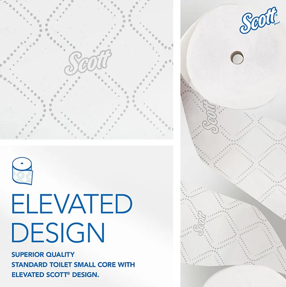 Scott® Pro Small-Core High-Capacity 2-Ply Toilet Paper, 1100' Per Roll, Pack Of 36 Rolls