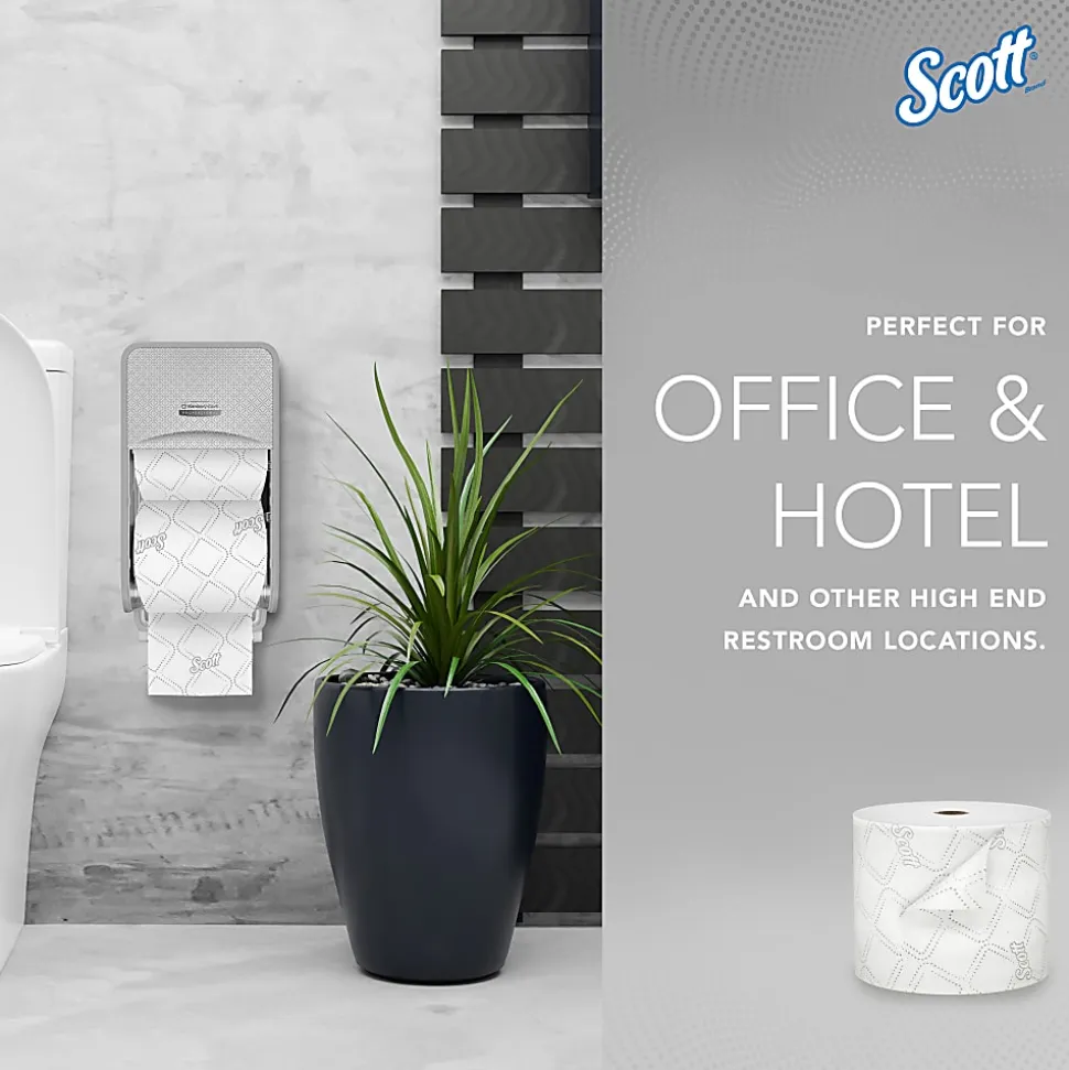 Scott® Pro Small-Core High-Capacity 2-Ply Toilet Paper, 1100' Per Roll, Pack Of 36 Rolls