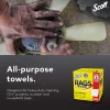 Scott® Rags In A Box, 9" x 12" Sheet Size, White, Box Of 200 Rags