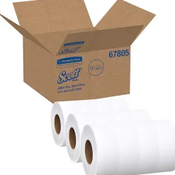 Scott 100% Recycled Fiber High-Capacity Jumbo Roll Toilet Paper - 2 Ply - 3.55" Width x 1000 ft Length - White - Fiber - 12 / Carton