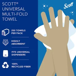 Scott® 100% Recycled Fiber Multifold Paper Towels, 9.2