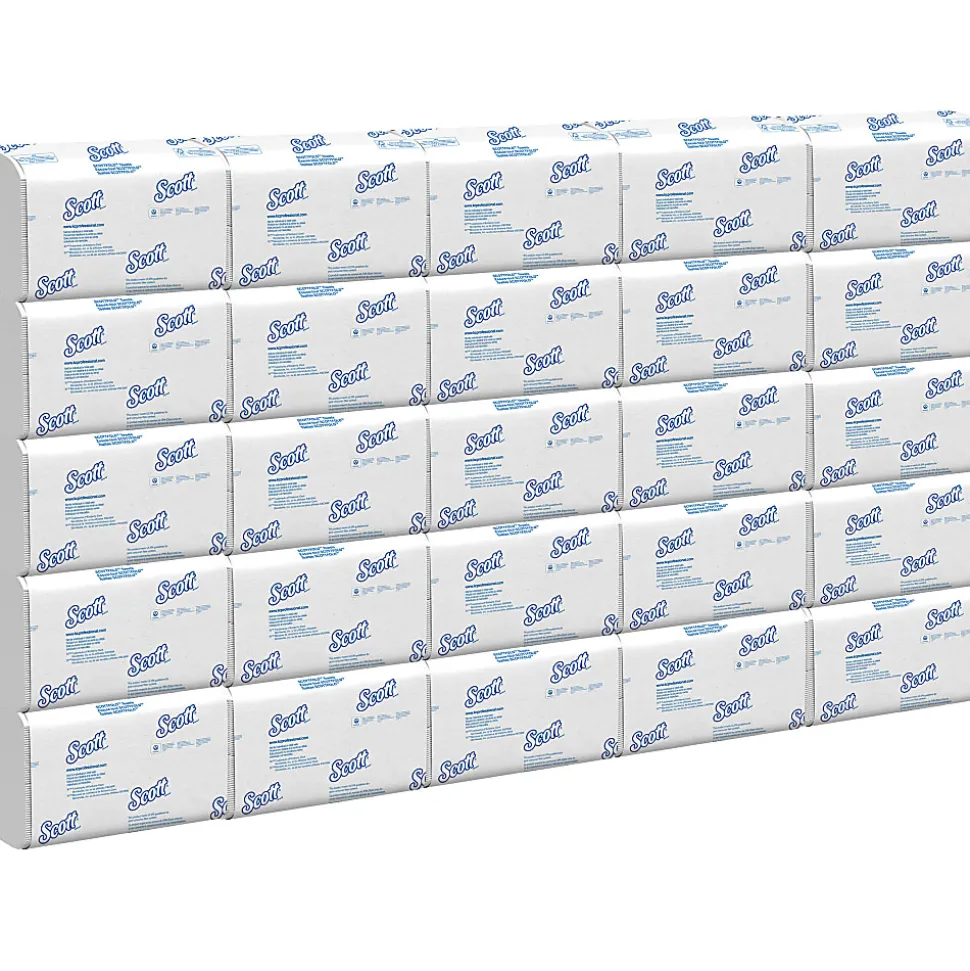 Scott® Scottfold™ Multi-Fold 1-Ply Paper Towels, 175 Sheets Per Pack, Case Of 25 Packs