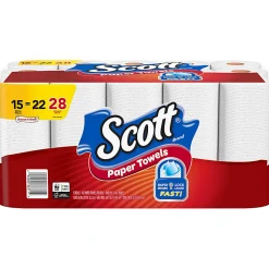 Scott® Select-A-Size® Mega 1-Ply Paper Towels, 102 Sheets Per Roll, Pack Of 15 Rolls