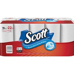 Scott® Select-A-Size® Mega 1-Ply Paper Towels, 102 Sheets Per Roll, Pack Of 15 Rolls