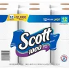 Scott® 1000 Toilet Paper, 1000 Sheets Per Roll, Pack Of 12 Rolls