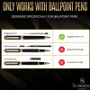 Scriveiner Ballpoint Ink Refills, Medium Point, 1.0mm, Black Ink, 4 per pack