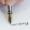 Scriveiner Classic Fountain Pen, Medium Point, 0.7 mm, Black/Gold Barrel, Black/Blue Ink
