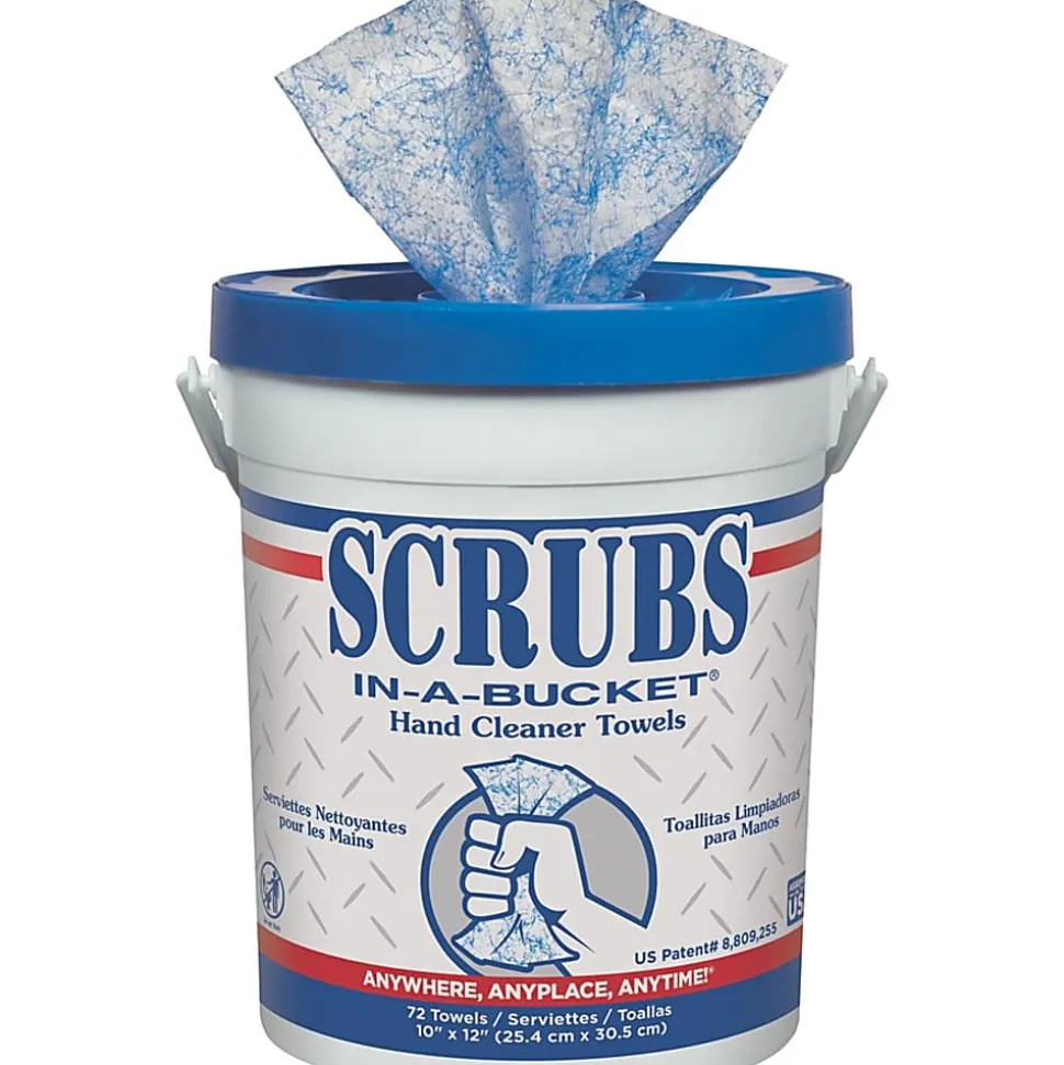 SCRUBS® Hand Cleaner Towels, 72 Towels Per Box, Carton Of 6 Boxes