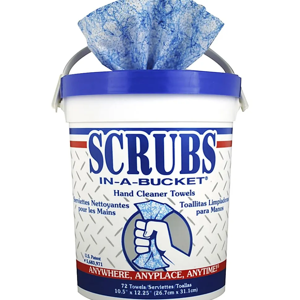 SCRUBS® Hand Cleaner Towels, 72 Towels Per Box, Carton Of 6 Boxes