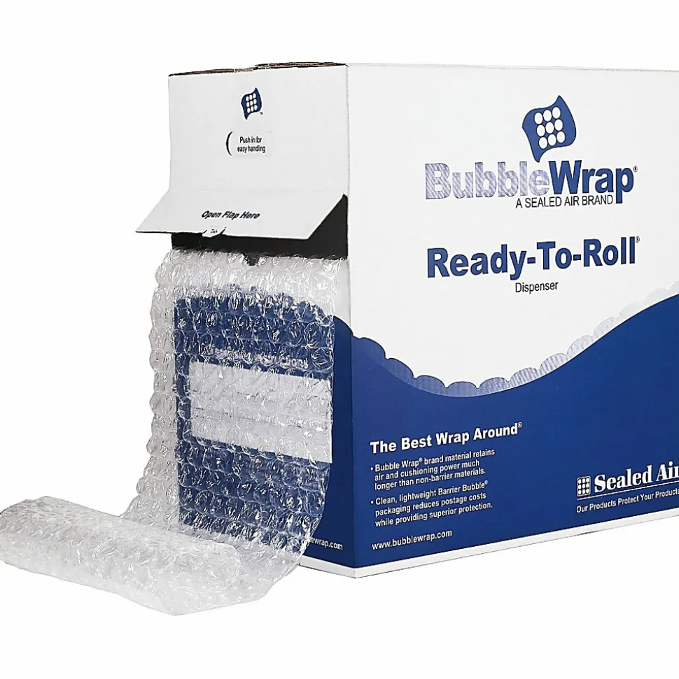 Sealed Air AirCap Cellular Cushioning Bubble Wrap, 12" x 100', Clear