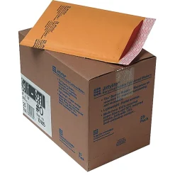 Sealed Air Self-Seal Bubble Mailers, 6" x 10", Kraft, Pack Of 25