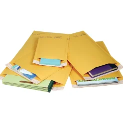 Sealed Air Self-Seal Bubble Mailers, 6" x 10", Kraft, Pack Of 25