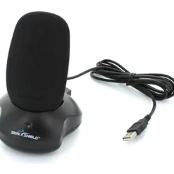Seal Shield Mouse - Optical - Wireless - Radio Frequency - 2.40 GHz - Black - 1 Pack - USB Type A - 800 dpi - Scroll Wheel
