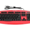 Seal Shield Silver Storm Washable Wired Keyboard, Red, STK503