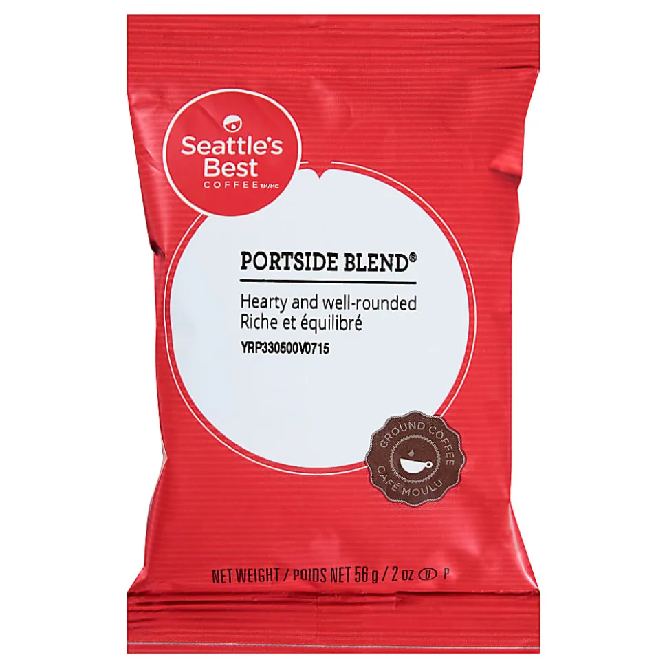 Seattle's Best Coffee® Ground Coffee, Level 3, Medium Roast, Portside Blend, 2 Oz Per Bag, Box Of 18 Packets