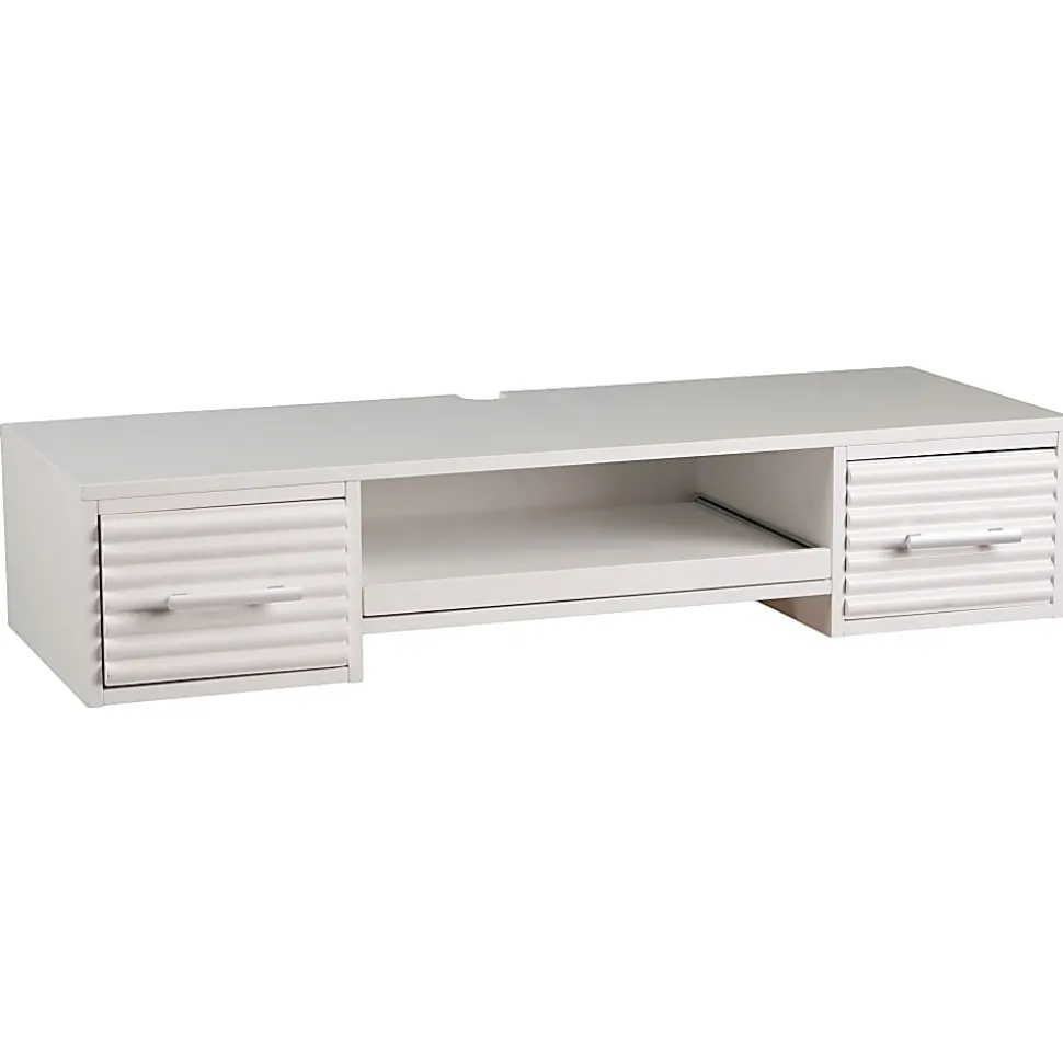 SEI Furniture Simon Wall Mount 42"W Writing Desk, White