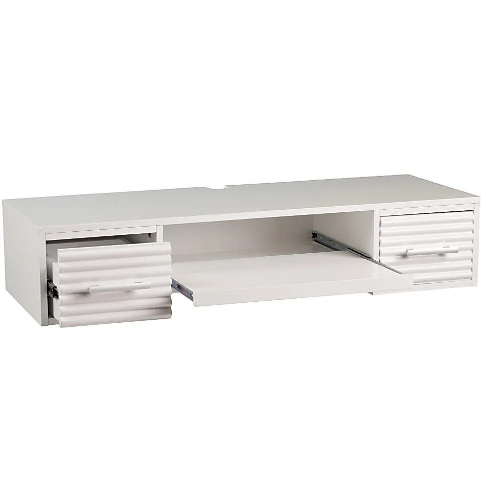 SEI Furniture Simon Wall Mount 42"W Writing Desk, White