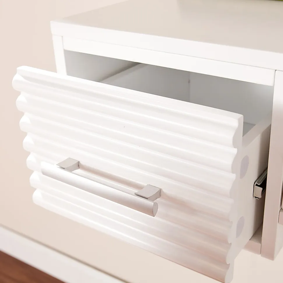 SEI Furniture Simon Wall Mount 42"W Writing Desk, White