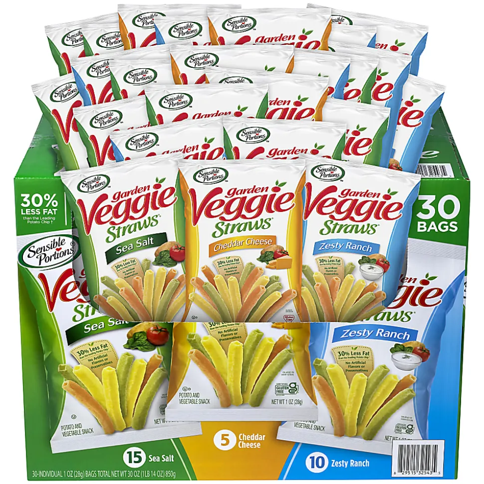 Sensible Portions Garden Veggie Variety Pack, Box Of 30 Bags